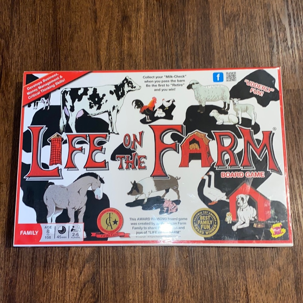 Collectible-Life on the Farm Board Game-Award Winning Game-New in Box!